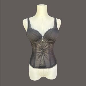 Elegant Black Lace Bustier